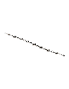 Bracelet Années 70 en argent 925 serti de zirconiums