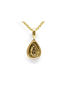 Pendentif contemporain en or jaune 18 carats serti de diamants taille "brillant" (+-0.20ct)