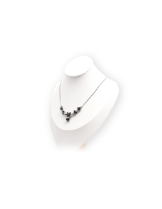 Collier Années 70 en argent serti de saphirs et de zirconiums