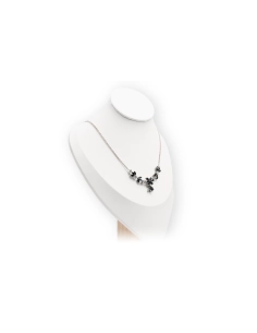 Collier Années 70 en argent serti de saphirs et de zirconiums