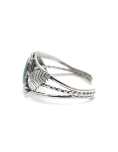 Bracelet Années 70 en argent serti d'une turquoise