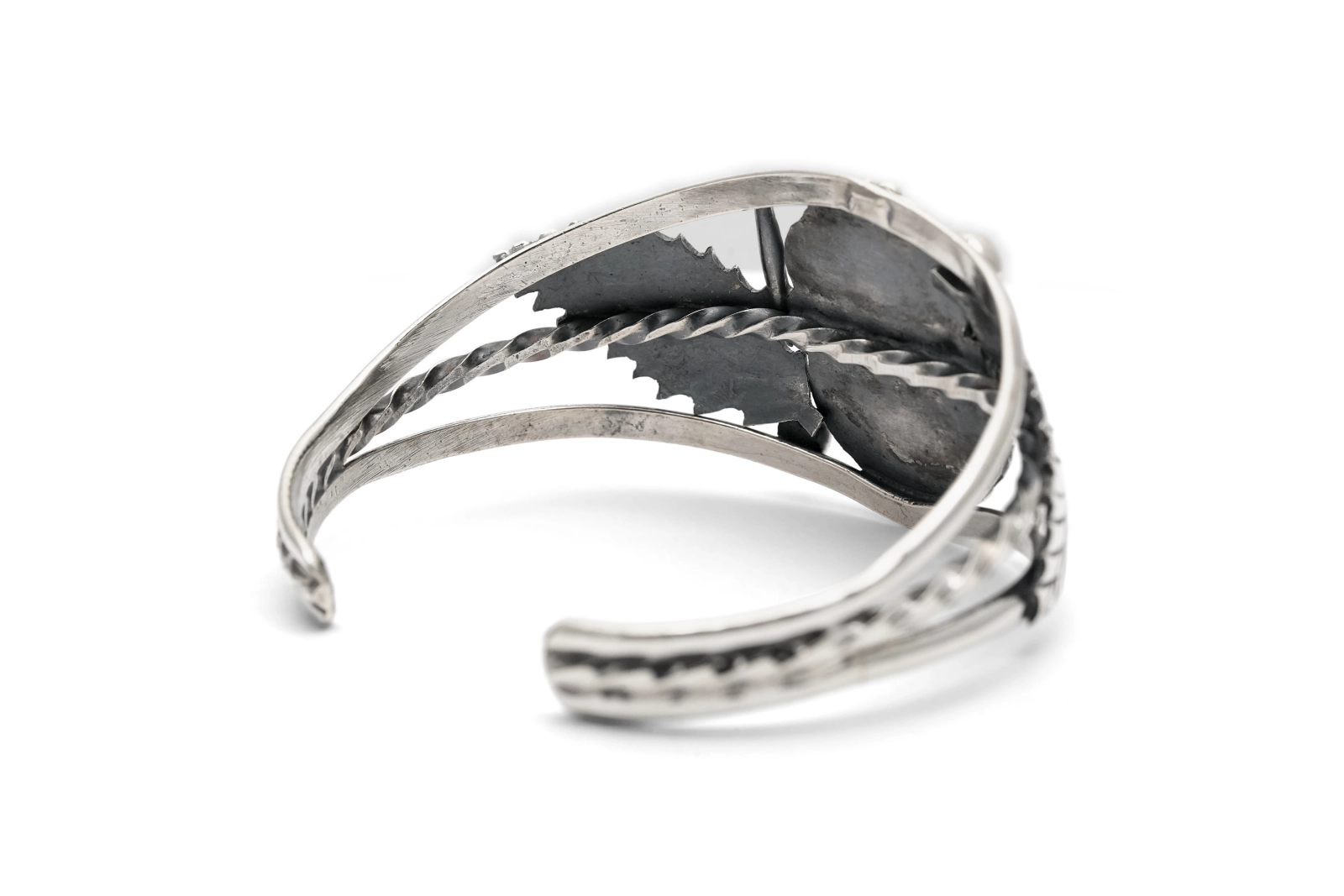 Bracelet Années 70 en argent serti d'une turquoise