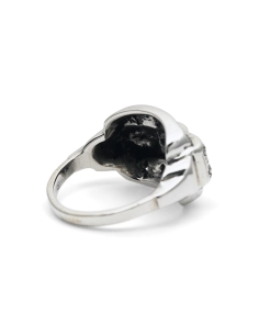 Bague Art Déco en argent sertie de marcassites