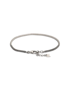 Bracelet contemporain en argent 925 serti de zirconiums