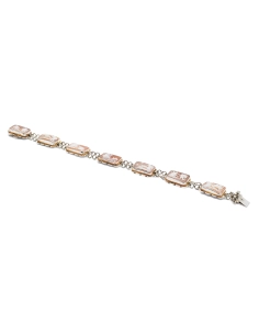 Bracelet Années 70 en argent 800 serti de camées