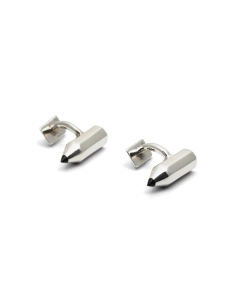 Boutons de manchette "crayon" Années 70 en argent 925