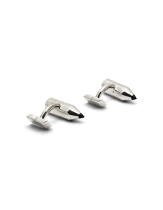 Boutons de manchette "crayon" Années 70 en argent 925
