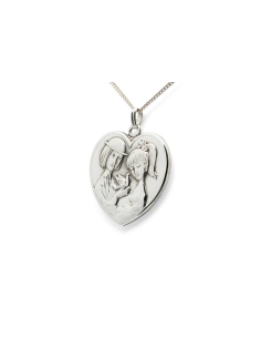 Pendentif Années 50 "Les amoureux de Peynet" en argent