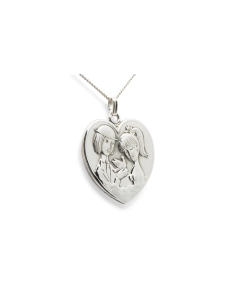 Pendentif Années 50 "Les amoureux de Peynet" en argent