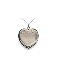 Pendentif Années 50 "Les amoureux de Peynet" en argent