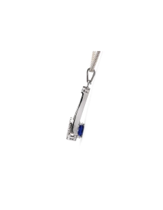 Pendentif contemporain en argent 925 serti de zirconiums