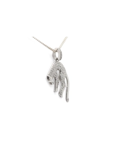 Pendentif Léopard contemporain en argent 925 serti de zirconiums