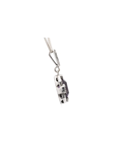 Pendentif Art Déco en argent serti d'une améthyste et de marcassites