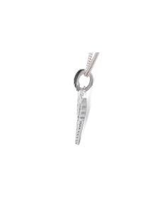 Pendentif contemporain en argent 925 serti de zirconiums