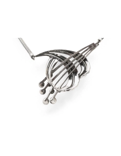 Collier Années 50 en argent 835 serti de marcassites