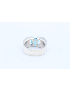 Bague contemporaine en argent 925, sertie d'une topaze-The Vintage Workshop