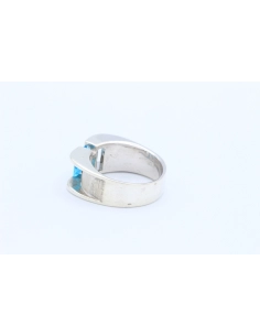 Bague contemporaine en argent 925, sertie d'une topaze-The Vintage Workshop
