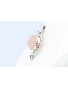 Pendentif en argent 925, serti d'un quartz rose, d'une citrine, d'une topaze et d'une améthyste-The Vintage Workshop