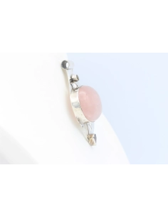 Pendentif en argent 925, serti d'un quartz rose, d'une citrine, d'une topaze et d'une améthyste-The Vintage Workshop
