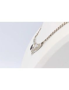 Collier contemporain en argent 925, serti d'une améthyste-The Vintage Workshop