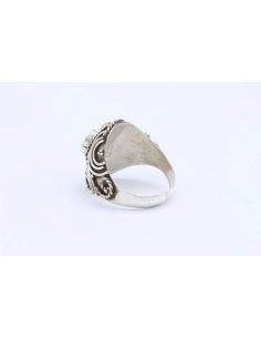 Bague contemporaine en argent 925, sertie d'une améthyste-The Vintage Workshop