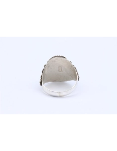Bague contemporaine en argent 925, sertie d'une améthyste-The Vintage Workshop