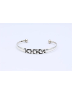 Bracelet Moyen Orient en argent type "esclave" ouvert-The Vintage Workshop