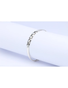 Bracelet Moyen Orient en argent type "esclave" ouvert-The Vintage Workshop