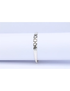 Bracelet Moyen Orient en argent type "esclave" ouvert-The Vintage Workshop