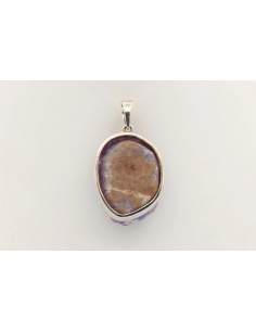 Pendentif contemporain en argent 925 serti d'améthyste-The Vintage Workshop