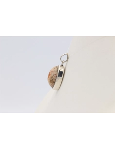 Pendentif contemporain en argent 925 serti d'opale-The Vintage Workshop
