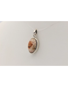 Pendentif contemporain en argent 925 serti d'opale-The Vintage Workshop