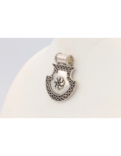 Pendentif ethnique contemporain en argent 925-The Vintage Workshop