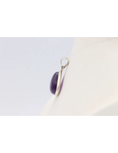 Pendentif contemporain en argent 925 serti d'améthyste-The Vintage Workshop
