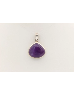 Pendentif contemporain en argent 925 serti d'améthyste-The Vintage Workshop