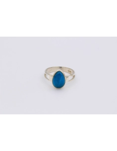 Bague contemporaine en argent 925 sertie de cavansite-The Vintage Workshop