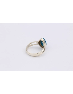 Bague contemporaine en argent 925 sertie de cavansite-The Vintage Workshop