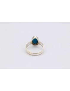 Bague contemporaine en argent 925 sertie de cavansite-The Vintage Workshop