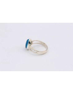 Bague contemporaine en argent 925 sertie de cavansite-The Vintage Workshop