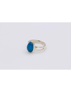 Bague contemporaine en argent 925 sertie de cavansite-The Vintage Workshop