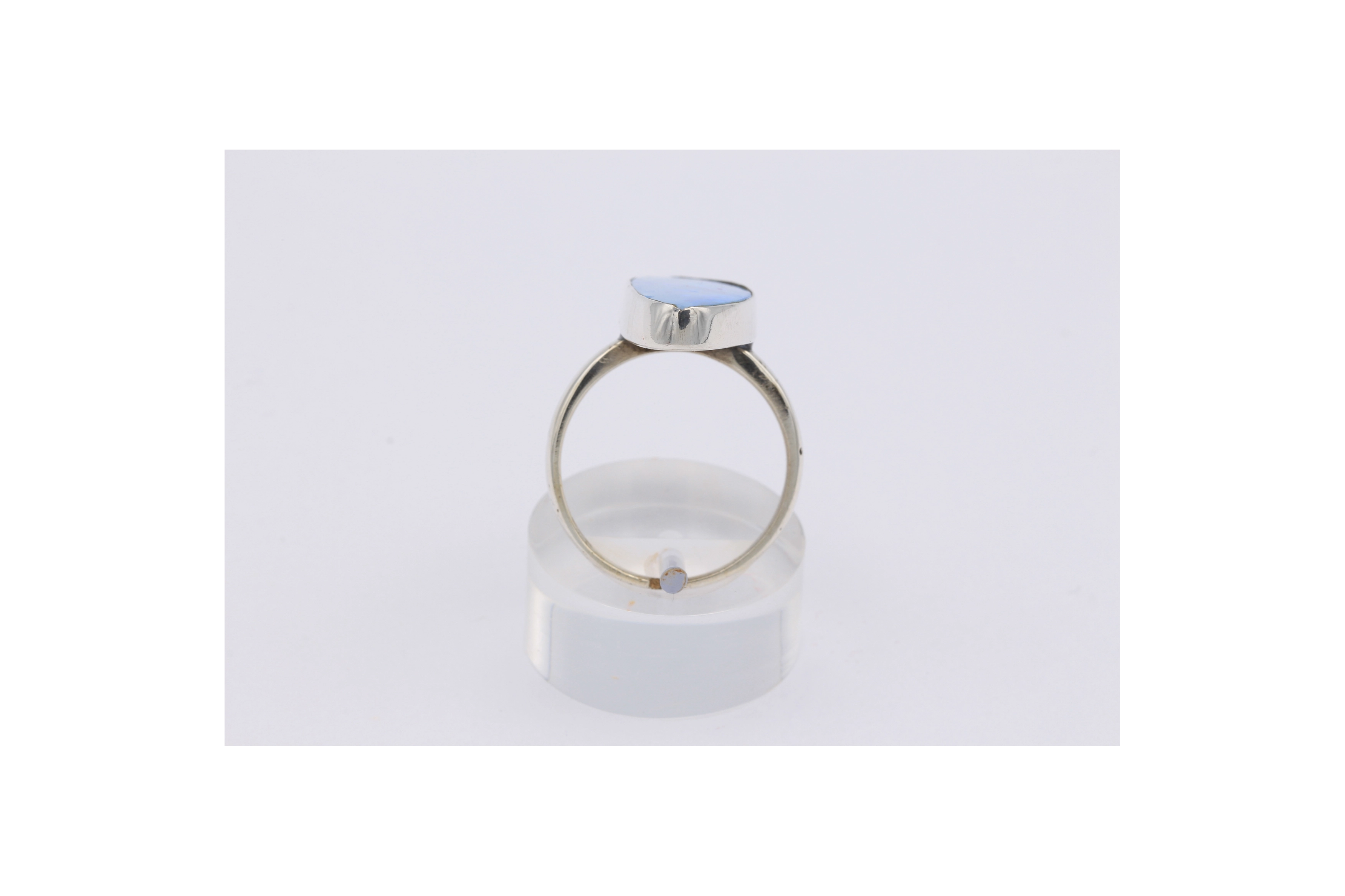 Bague contemporaine en argent 925 sertie d'opale - - 4