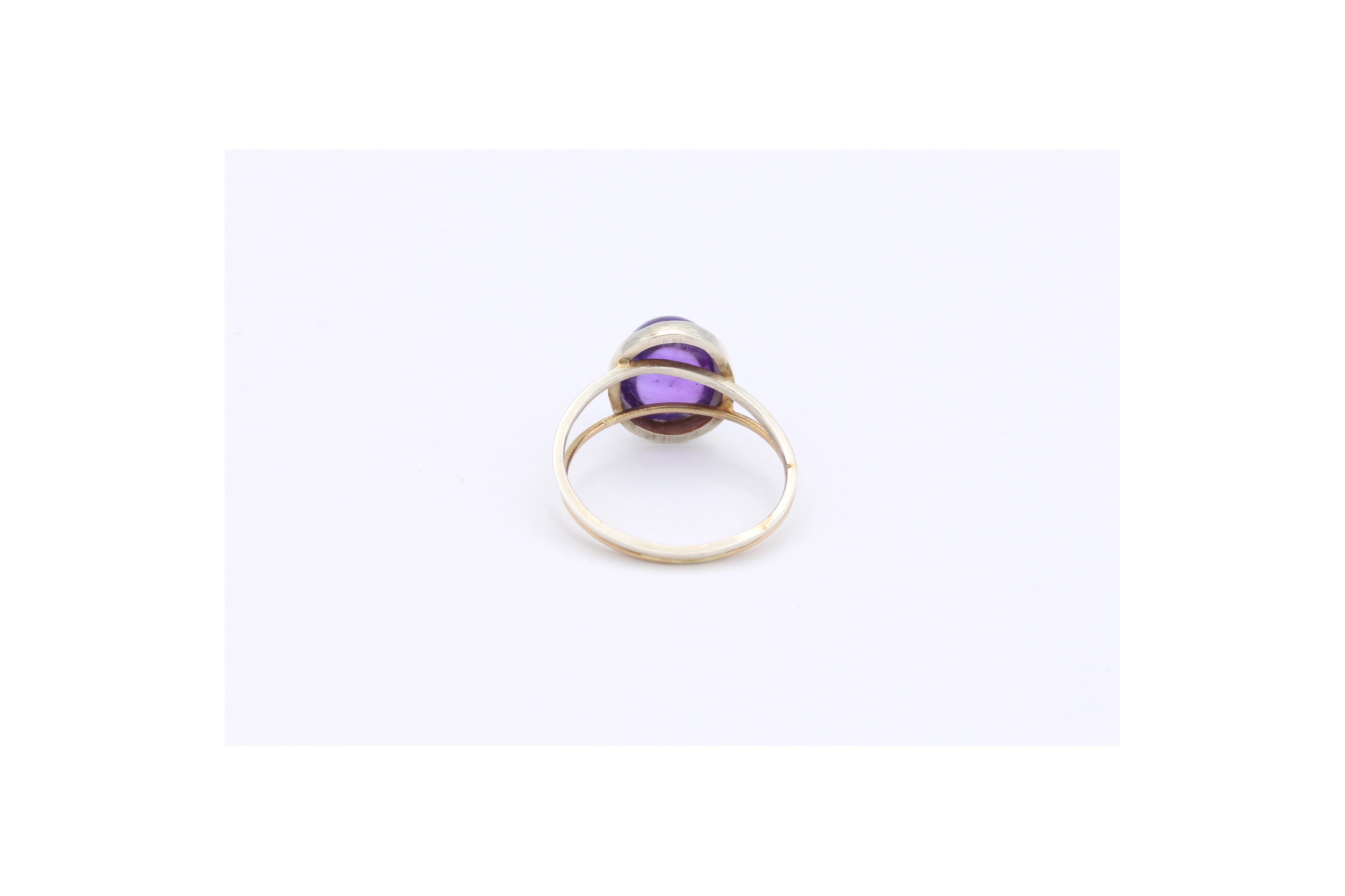 Bague contemporaine en argent 925 sertie d'améthyste - - 4