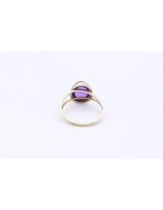 Bague contemporaine en argent 925 sertie d'améthyste - - 4