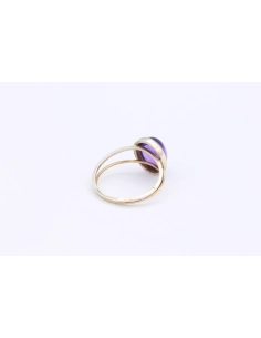 Bague contemporaine en argent 925 sertie d'améthyste - - 5