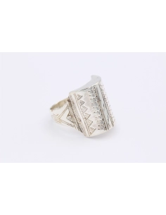 Bague "ethnique" contemporaine en argent 925-The Vintage Workshop