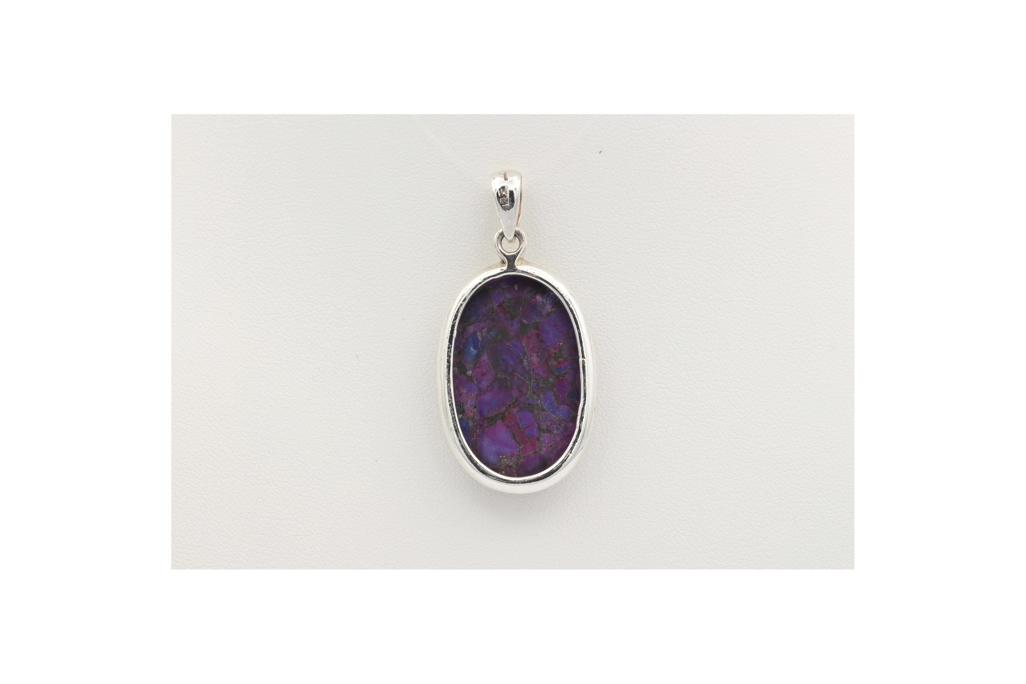Pendentif contemporain en argent 925 serti de turquoise mohave - - 4