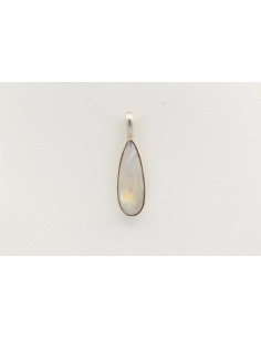 Pendentif contemporain en argent 925 serti de labradorite - - 1