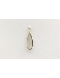 Pendentif contemporain en argent 925 serti de labradorite - - 4