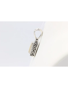 Pendentif contemporain en argent 925 serti de nacre-The Vintage Workshop