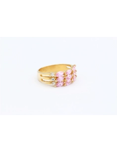 Bague contemporaine en vermeil (argent 925) sertie de zirconium-The Vintage Workshop